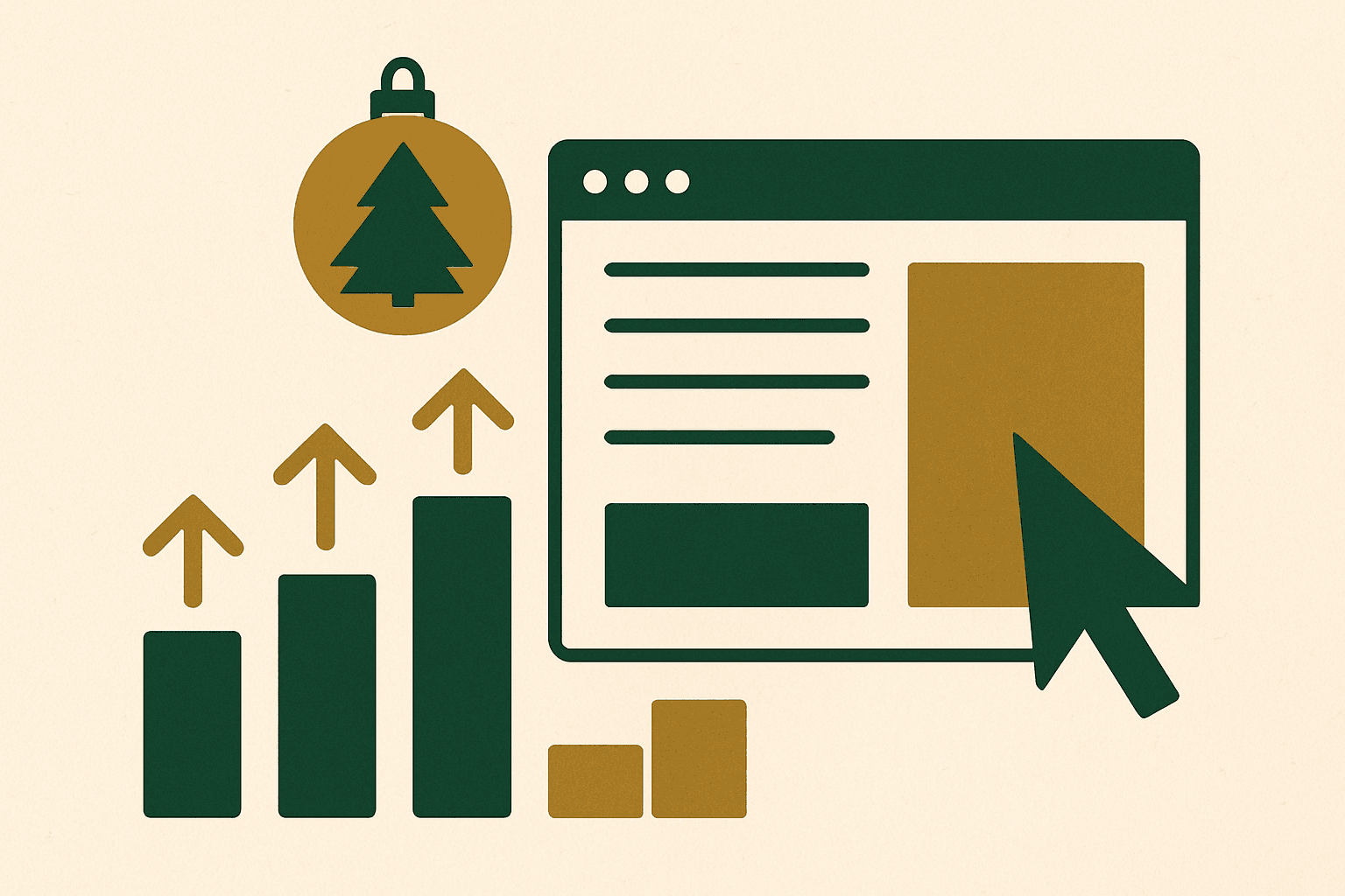 Visual showing more advertisers bidding for the same website ad impressions during Q4 holiday season