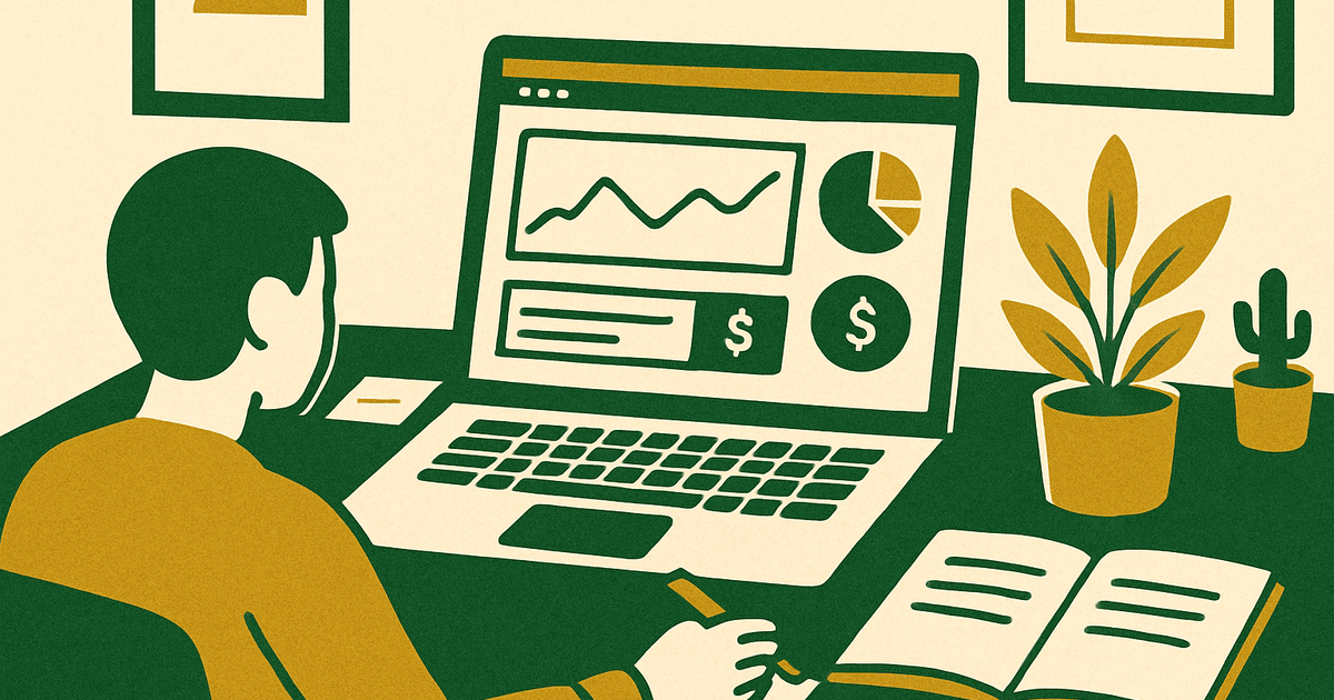 Website owner reviewing affiliate content performance, clicks, and conversions on a laptop