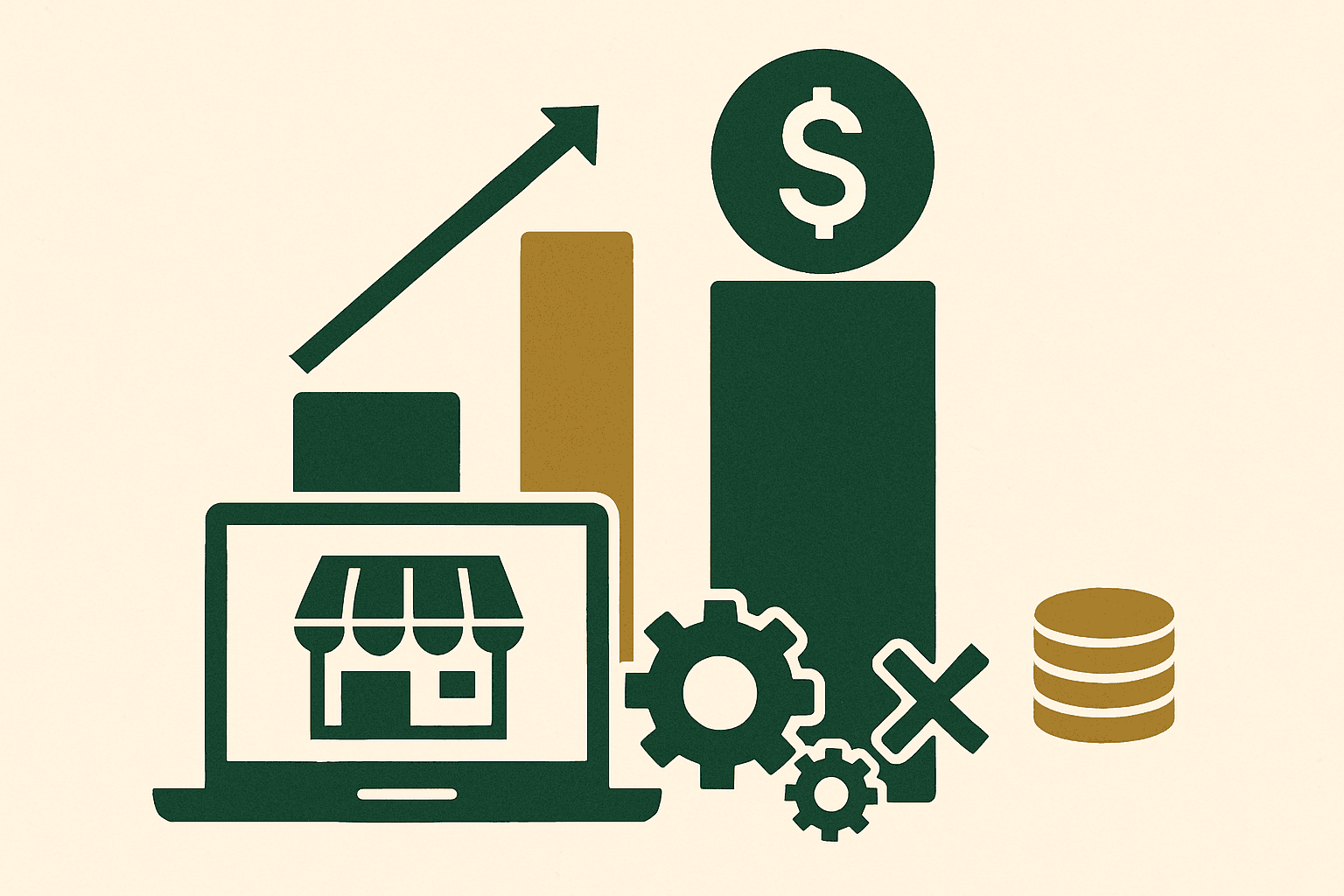 Comparison visual showing SDE versus EBITDA for an online business with owner salary add-back, operating costs, and valuation multiple context