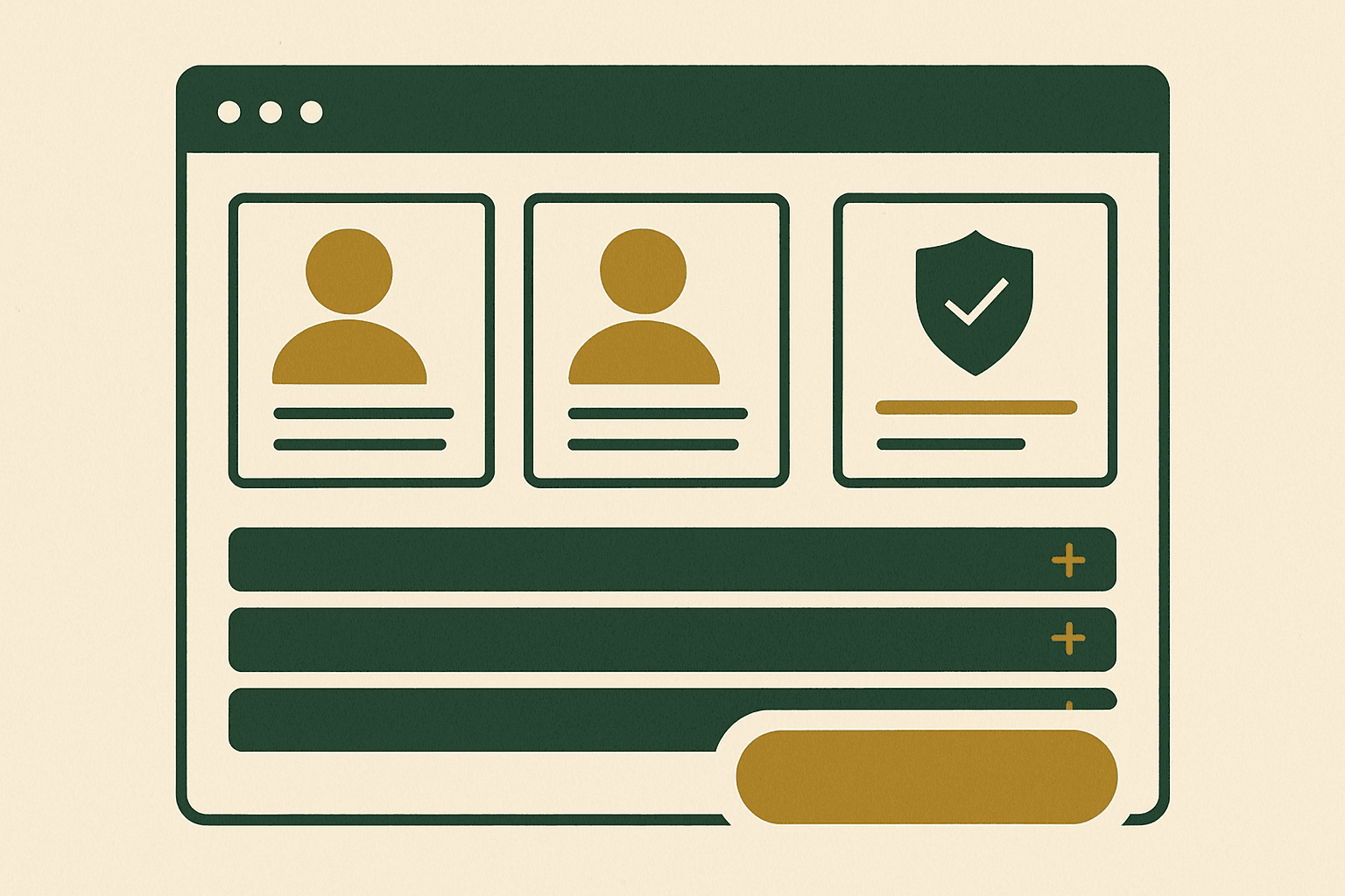 Example layout of a trust-building section with testimonials, guarantee badge area, FAQ, and purchase button