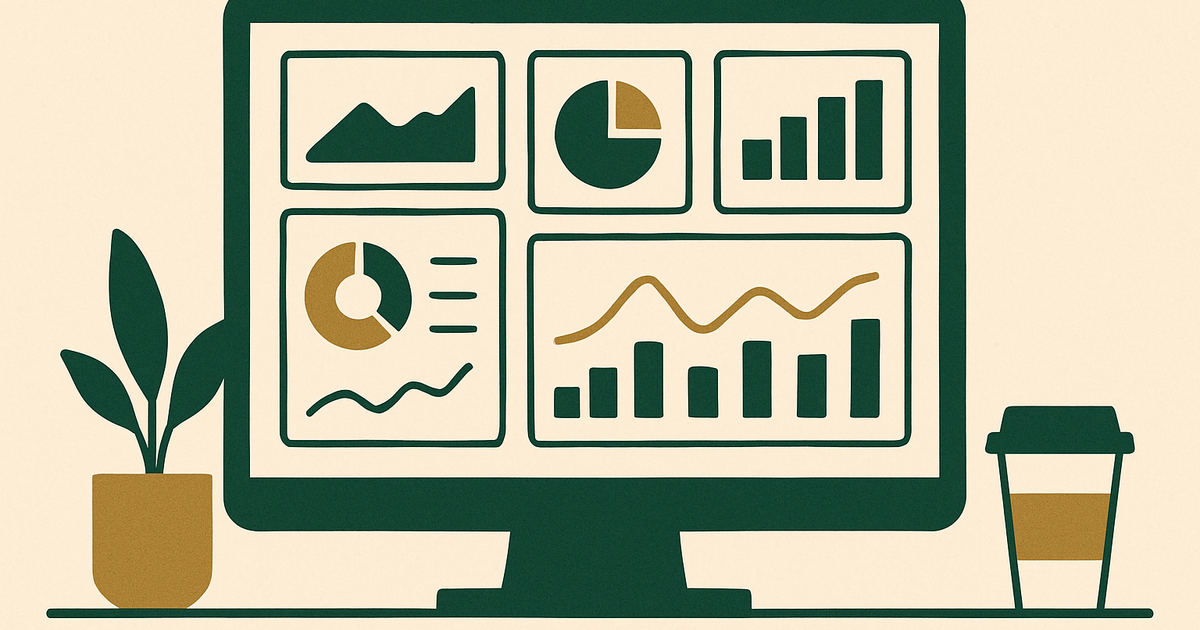 Website monetization dashboard concept showing RPM, CPM, CPC, pageviews, clicks, and revenue metrics on a clean analytics interface