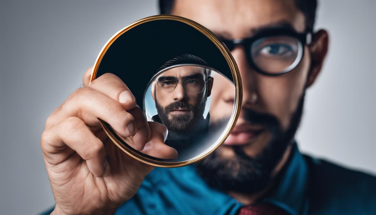 An image showing a person holding a magnifying glass, representing the act of lead generation.