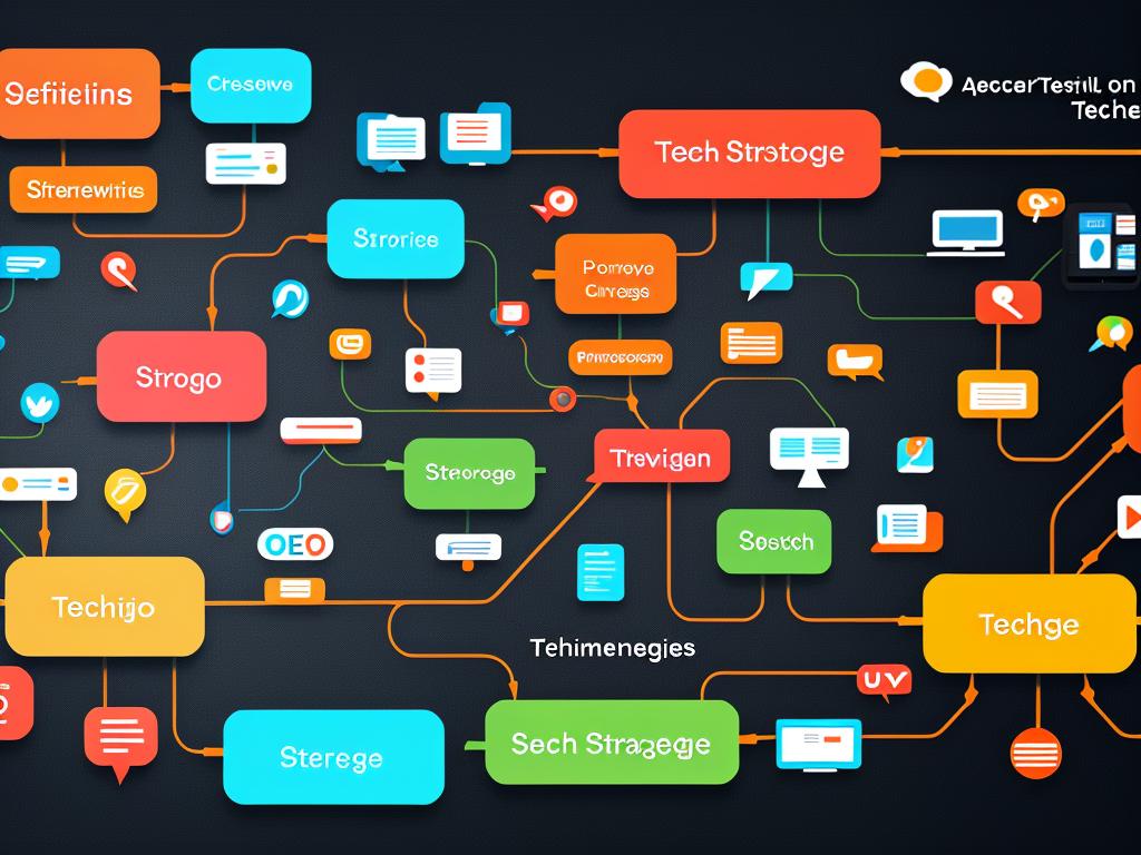 An image depicting the overview of SEO strategies and techniques.